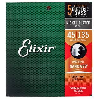 Elixir 14207 Electric Bass NPS Nanoweb 5ST Light Medium 45-135