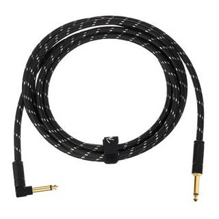 Fender Deluxe Cables instrumentkabel 3 m zwart tweed recht+haaks