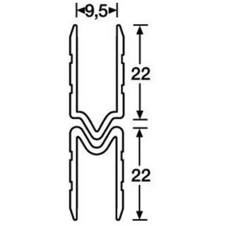 Adam Hall Aluminium 9,5mm sluitprofiel man