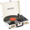 Fenton RP115G Crème briefcase platenspeler met Bluetooth