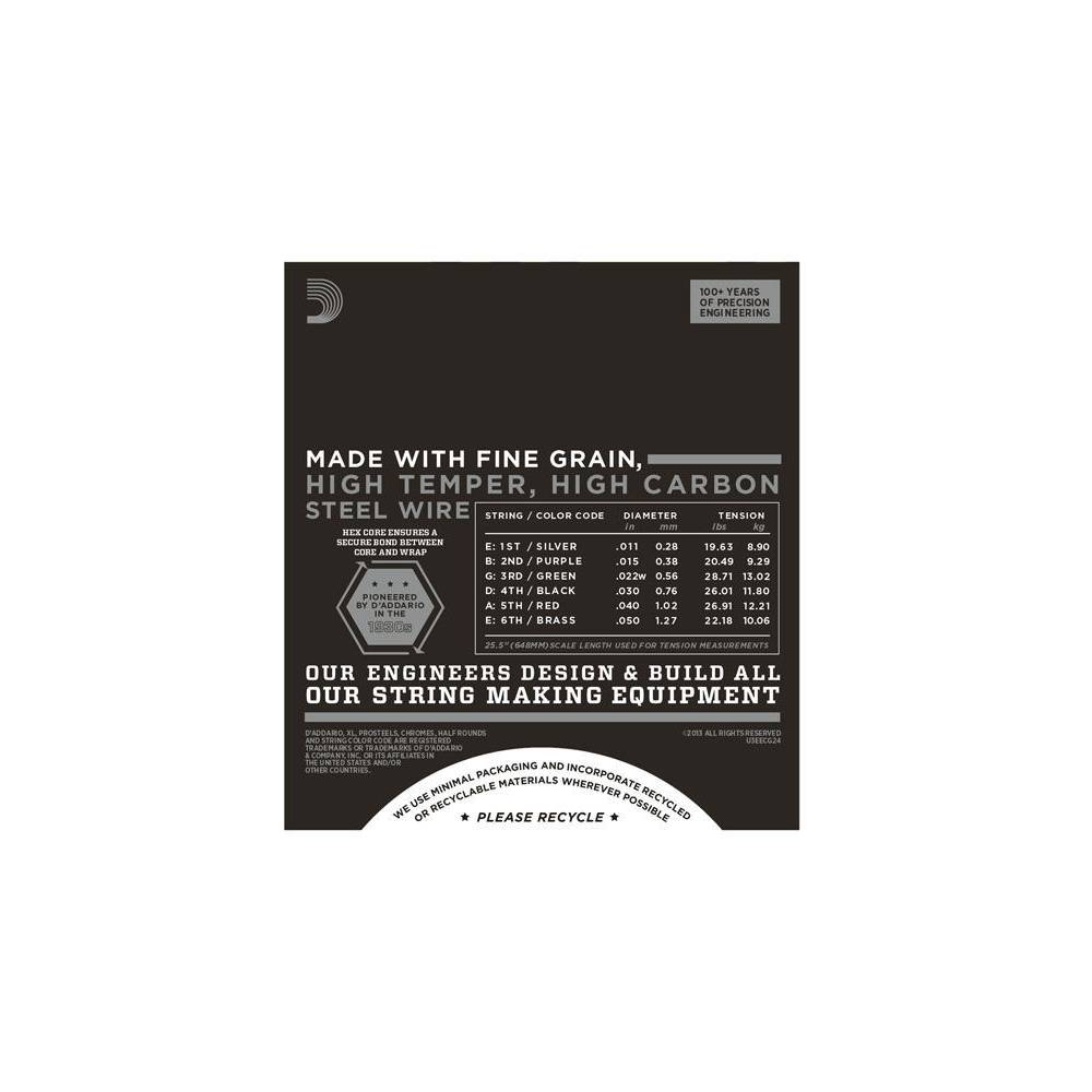 Daddario ECG24 flatwound snarenset voor elektrische gitaar