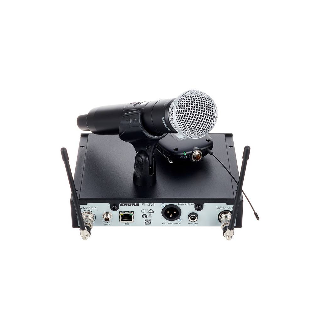 Shure SLXD124/85-H56 draadloze SM58 & WL185 microfoon combinatieset