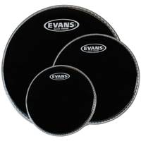 Evans ETP-CHR-R Black Chrome Rock Tom Pack 10-12-16 vellenset