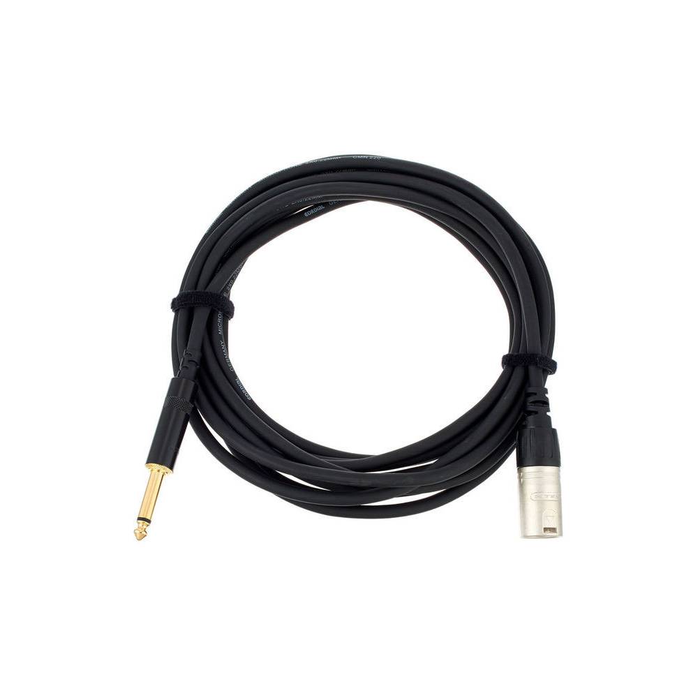 Cordial CCM5MP Intro verloopkabel XLR male - 6.3mm TS jack 5m