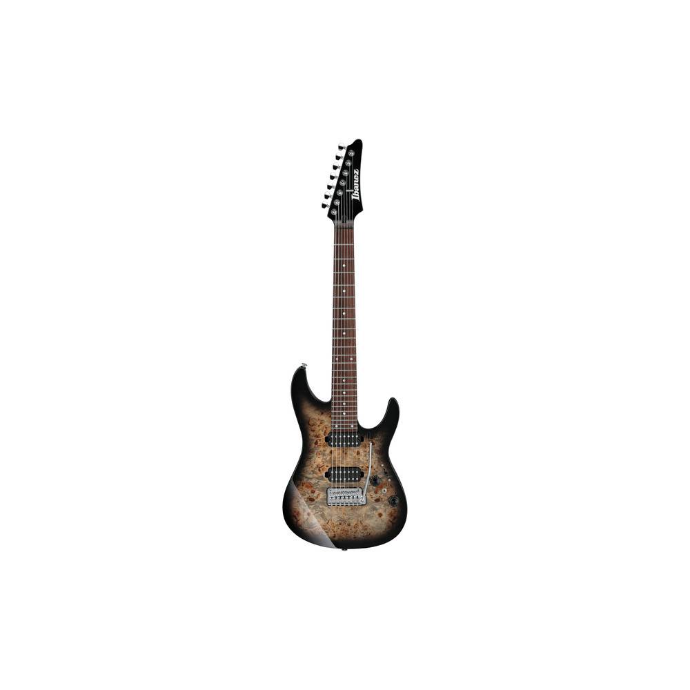 Ibanez Premium AZ427P1PB Charcoal Black Burst 7-snarige elektrische gitaar met gigbag