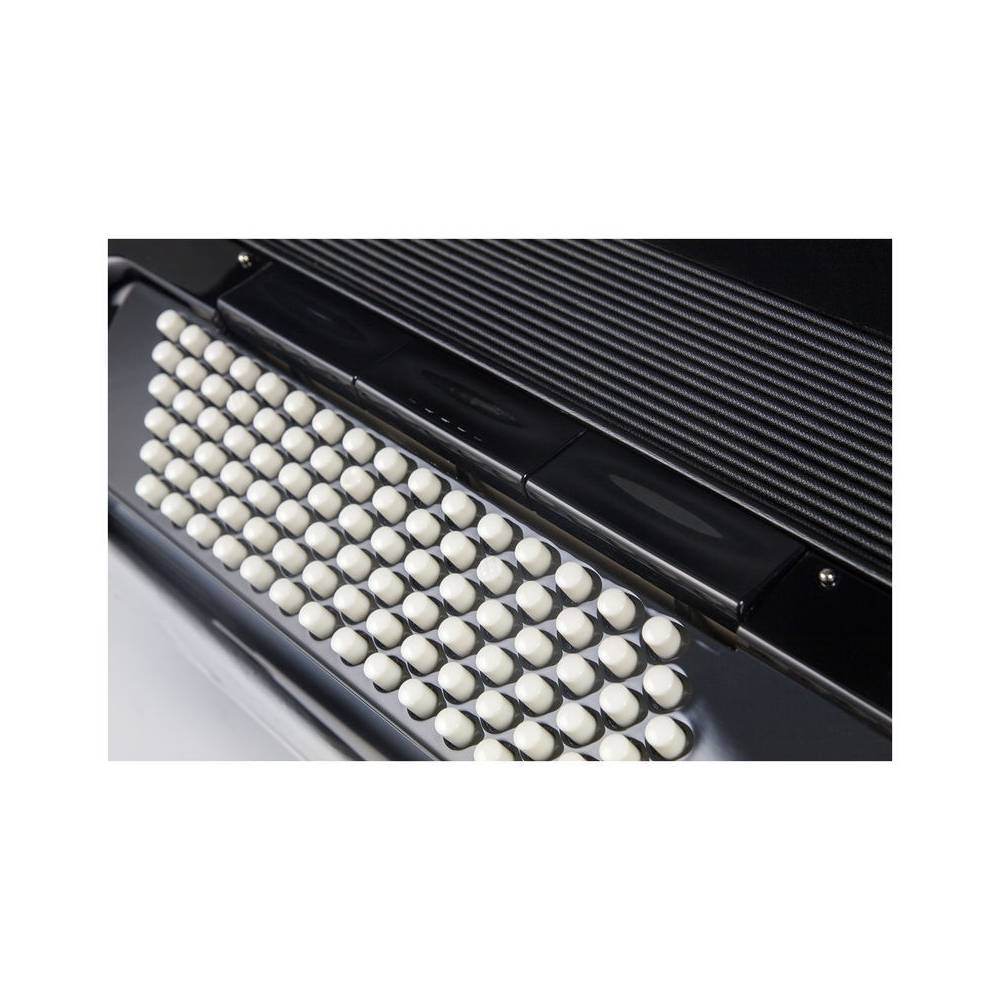 Hohner Amica Forte III 72 Zwart, Silent Key accordeon