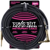 Ernie Ball 6081 Braided Instrument Cable, 3 meter, Black