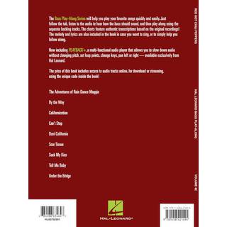 Hal Leonard Bass Play Along Volume 42 Red Hot Chili Peppers