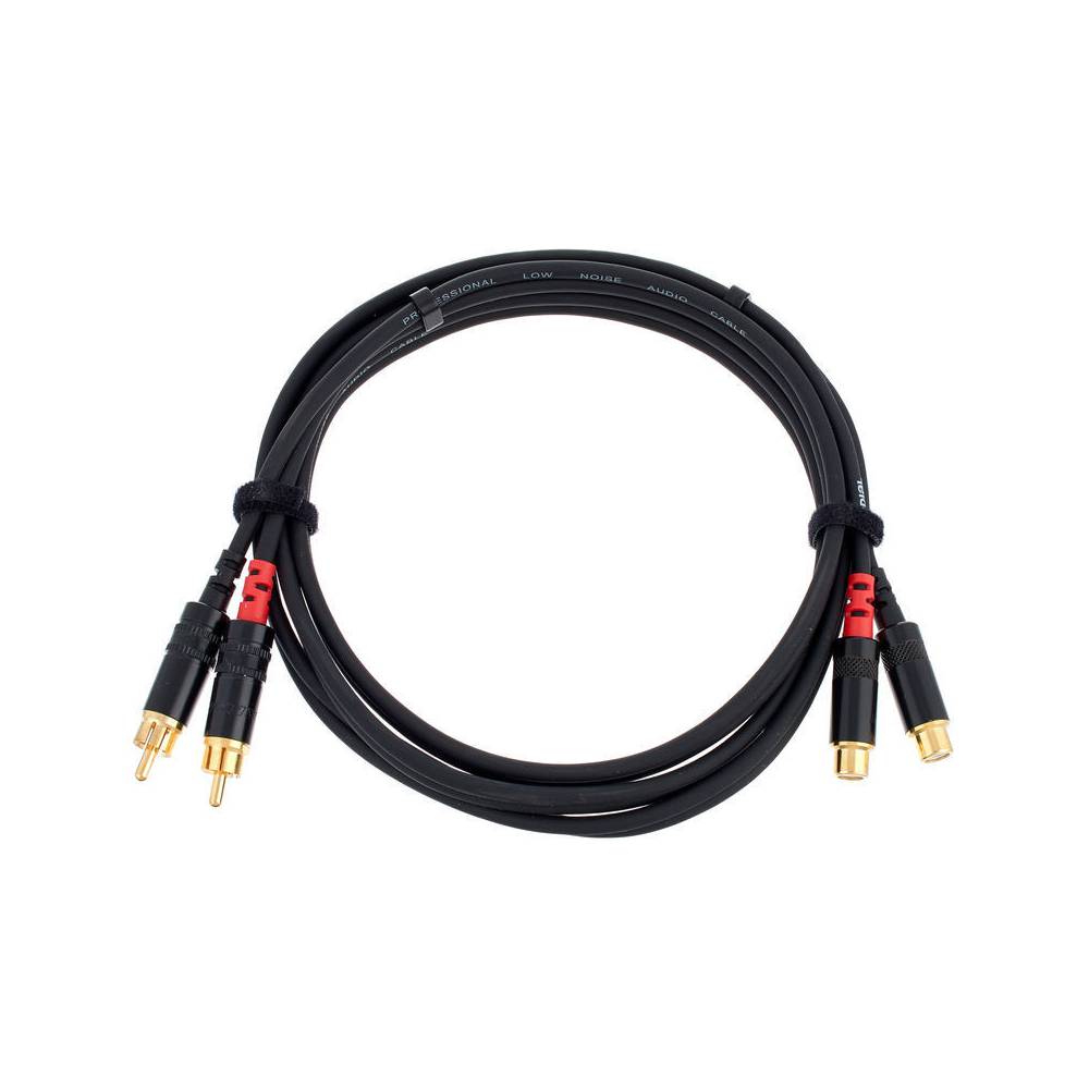 Cordial CFU1.5CE Intro verlengkabel 2x RCA male - 2x RCA female 1.5m