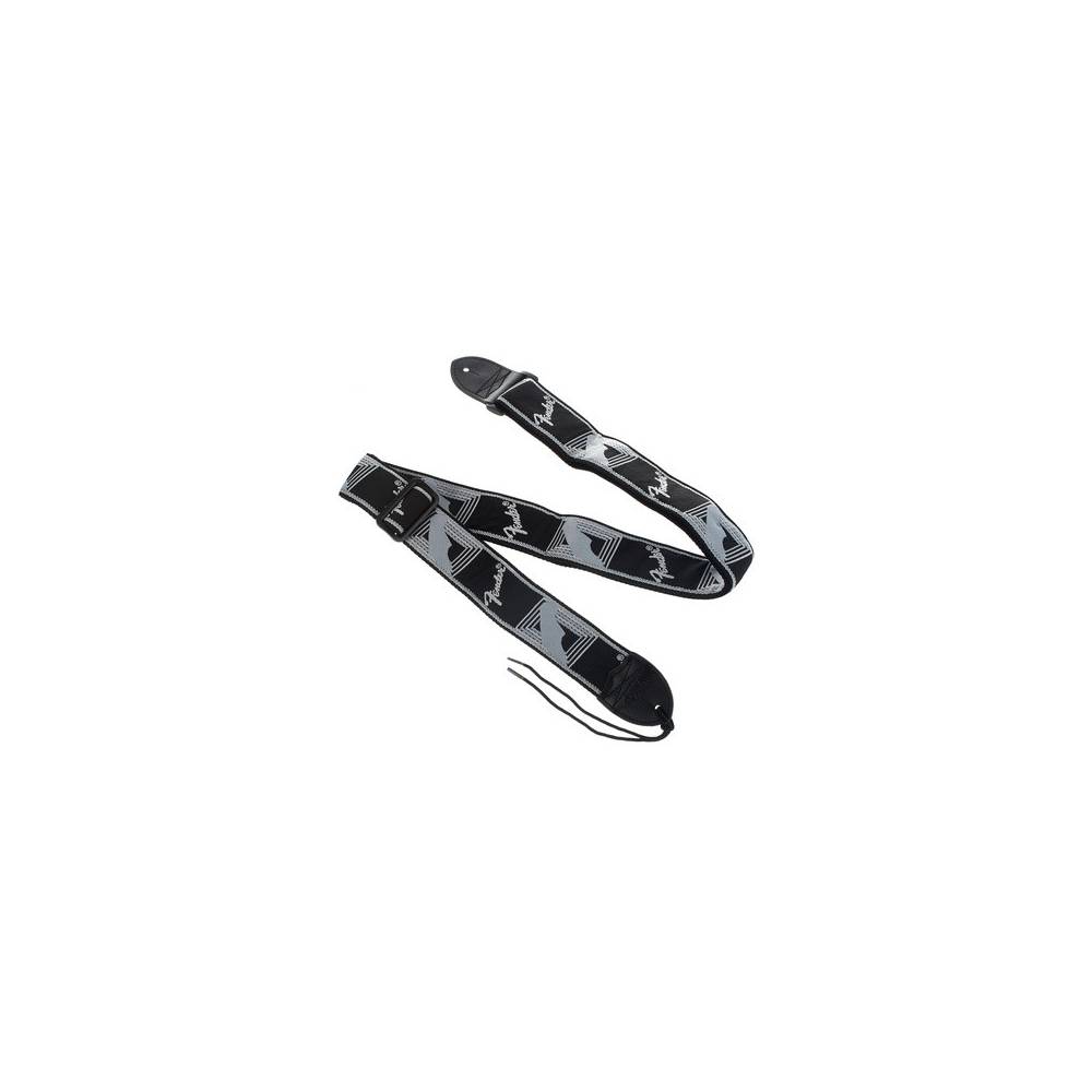 Fender Monogrammed Strap Black Light Grey Dark Grey