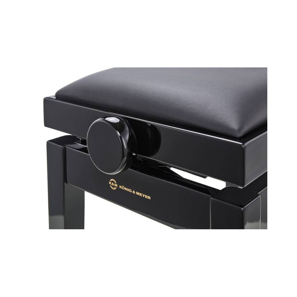 Konig & Meyer 13971 pianobank hoogglans zwart met kunstlederen zitting