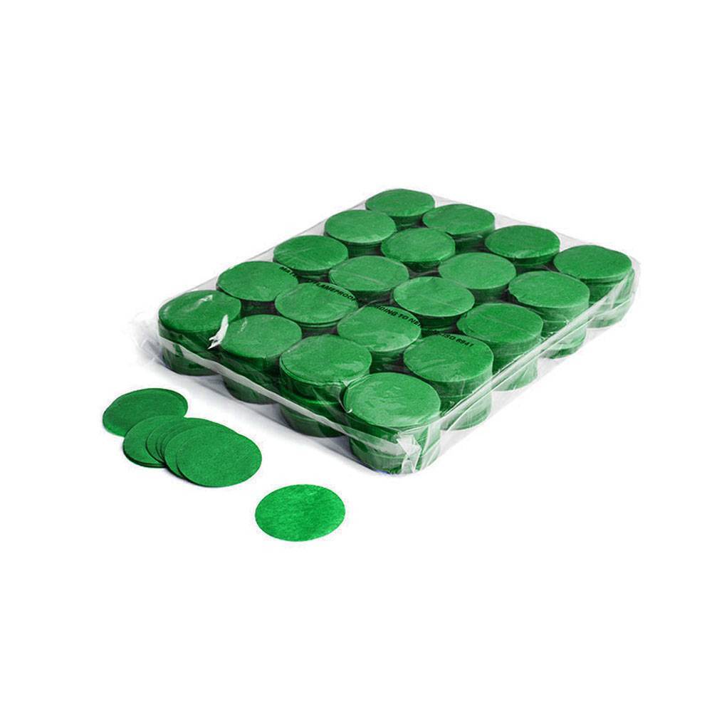 Magic FX confetti rond 55 mm bulkbag 1kg Dark Green