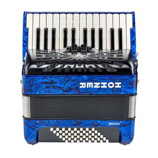 Hohner Bravo II 48 Blauw, Silent Key accordeon