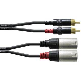 Cordial CFU1.5MC Intro verloopkabel 2x XLR male - 2x RCA male 1.5m