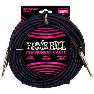Ernie Ball 578900 braided instrument cable paars 7.6m