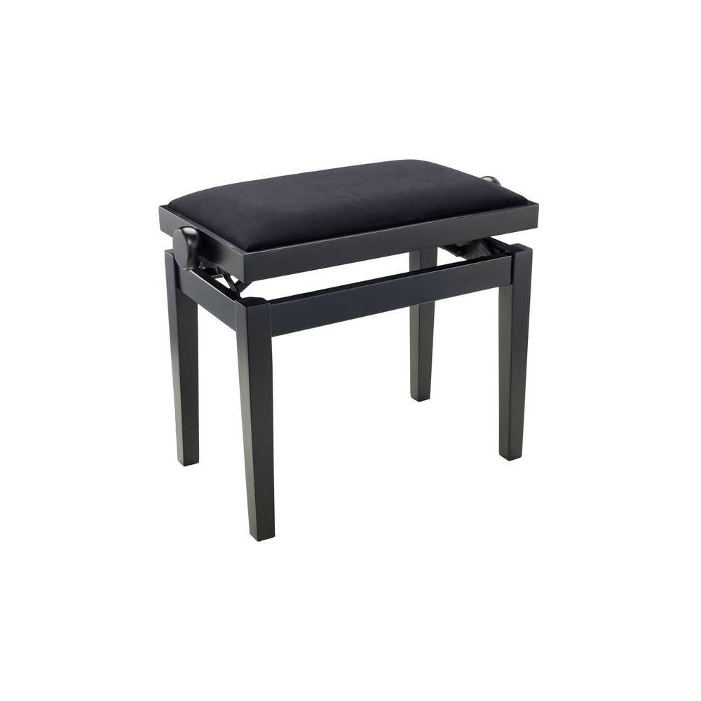 Konig & Meyer 13900 pianobank mat zwart (velvet zwarte zitting)