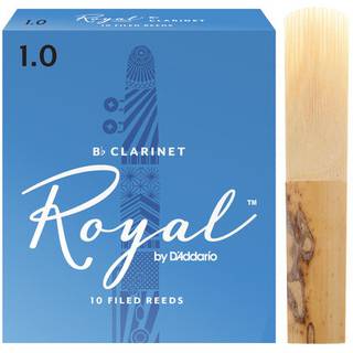 D'Addario Woodwind Royal RCB1010 Bb Clarinet Reeds Strength 1 10-pack