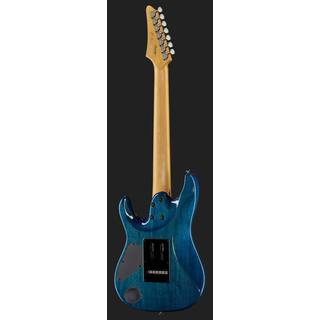 Ibanez Prestige Martin Miller Signature MM7-TAB Transparent Aqua Blue 7-snarige gitaar met koffer