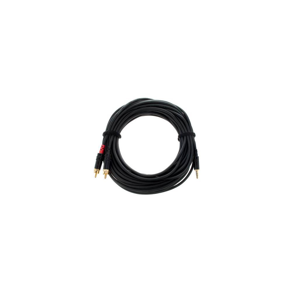 Cordial CFY6WCC-LONG Intro verloopkabel 3.5mm TRS jack - 2x RCA 6m zwart