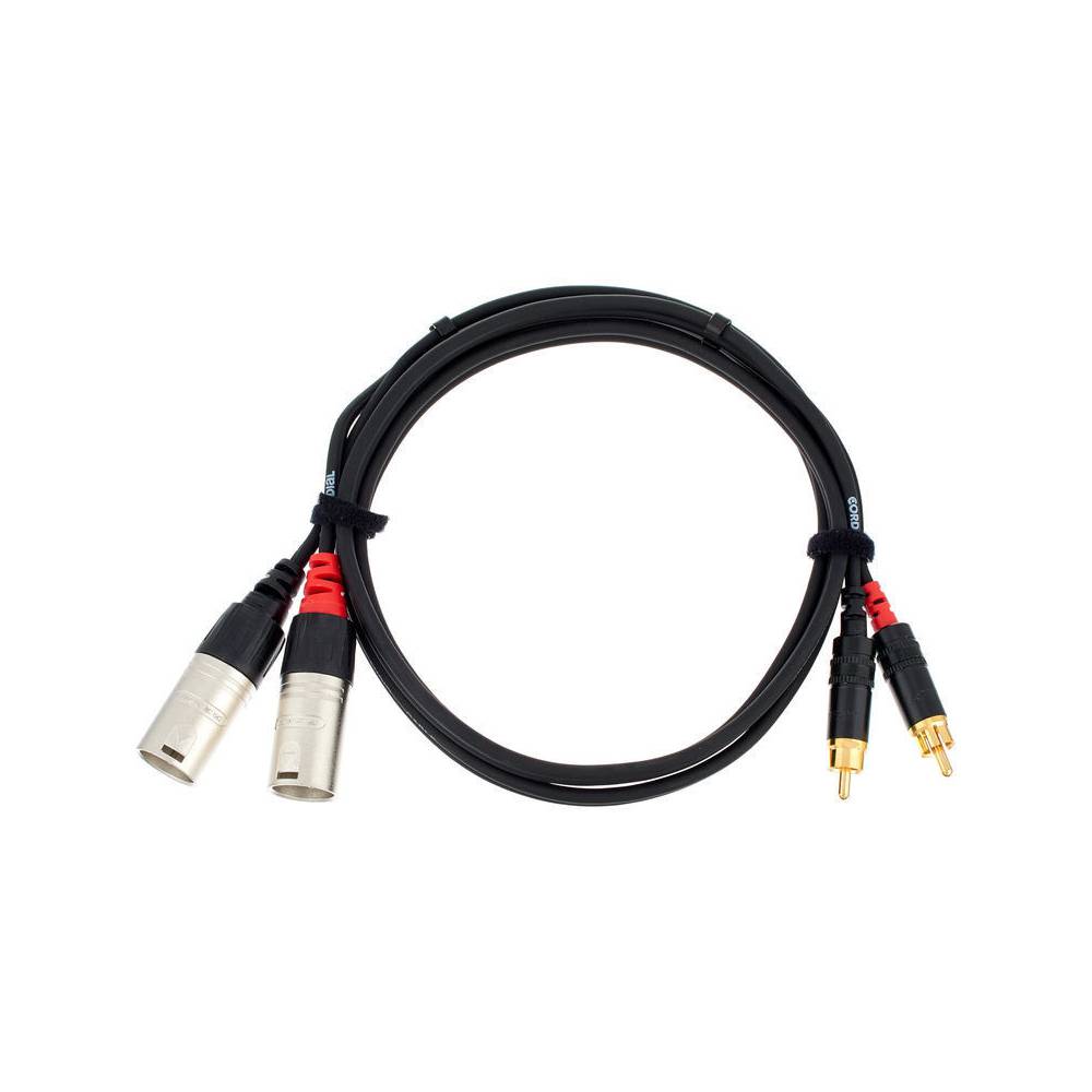 Cordial CFU1.5MC Intro verloopkabel 2x XLR male - 2x RCA male 1.5m