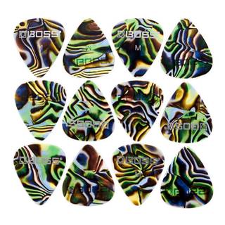 Boss BPK-12-AM celluloid plectrums abalone medium (set van 12)