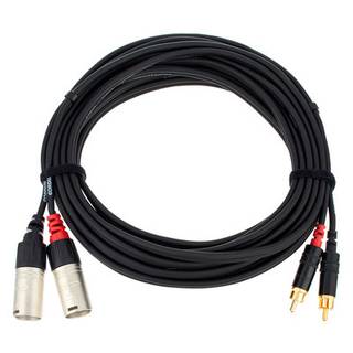 Cordial CFU6MC Intro verloopkabel 2x XLR male - 2x RCA male 6m