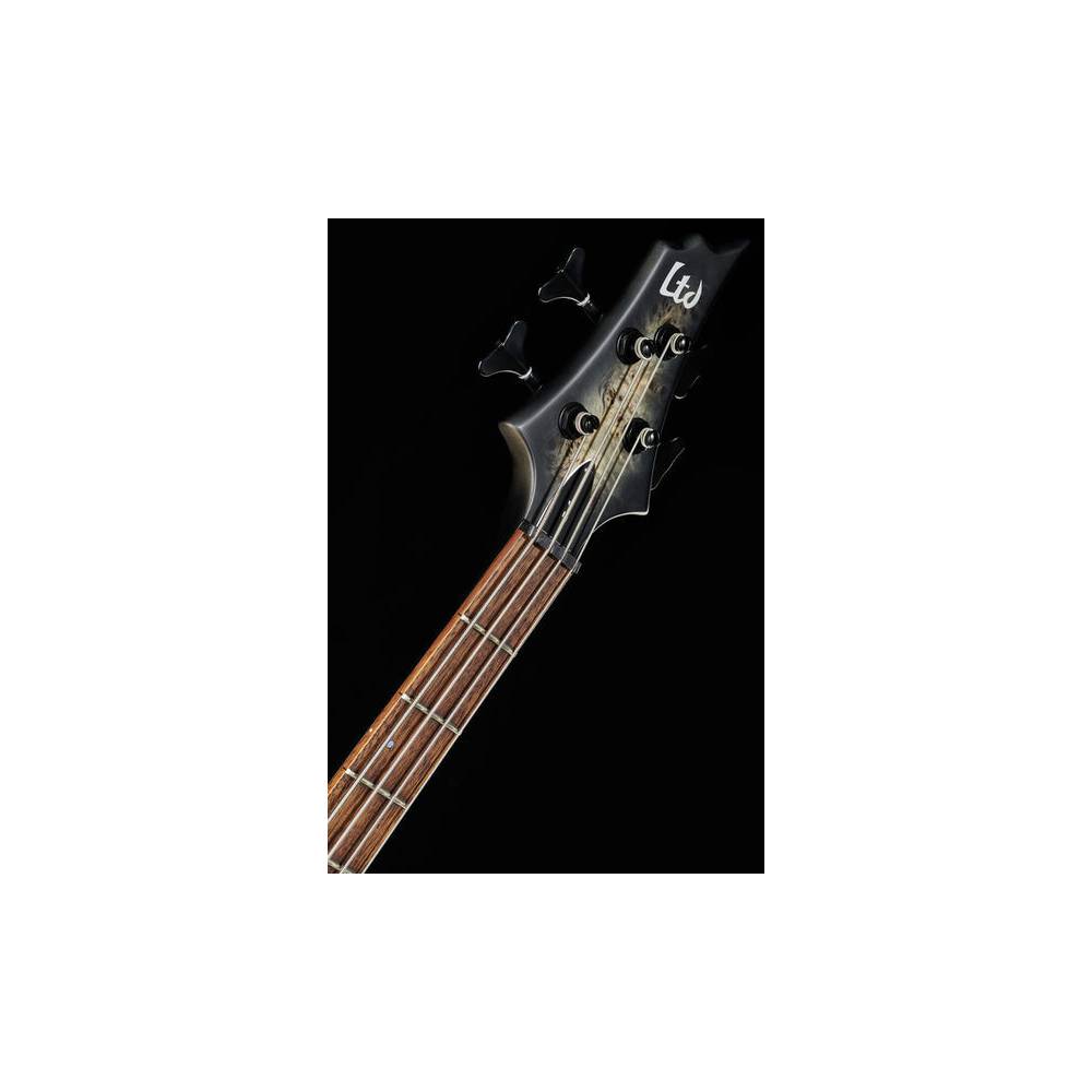 ESP LTD D-4 BP Black Natural Burst Satin elektrische basgitaar