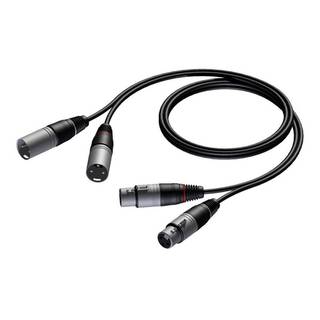 Procab CAB710 2x XLR female - 2x XLR male 3.00 meter