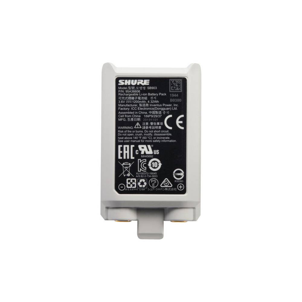 Shure SB903 oplaadbare lithium ion SLX-D accu