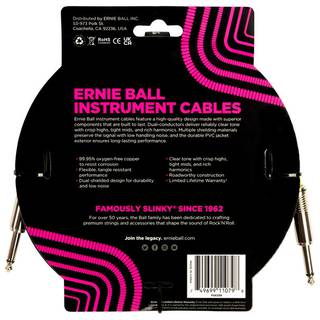 Ernie Ball 578902 instrumentkabel jack mono zwart 4.5m