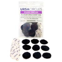 Ursa Straps Plush Circles 9x + Stickies 30x plakkers voor dasspeldmicrofoons (zwart)