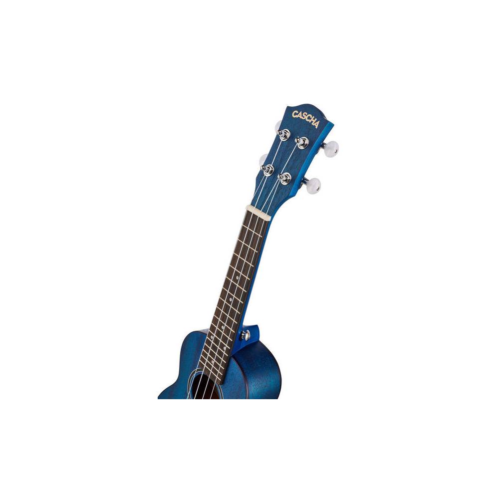 Cascha HH 2266 premium sopraan ukelele blauw met tas en plectra