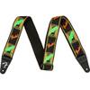 Fender Neon Monogrammed Strap gitaarband groen/oranje