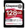 Kingston 128 GB Canvas React Plus UHS-II U3 V90 SDHC Full HD/4K/8K