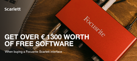 €1300 euro aan gratis plugins bij aanschaf van een Focusrite interface! (Hitmaker Expansion)