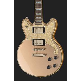 D'Angelico Deluxe Brighton Desert Gold elektrische gitaar met koffer