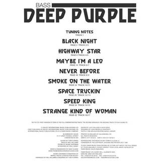 Hal Leonard Authentic Playalong Deep Purple Bass