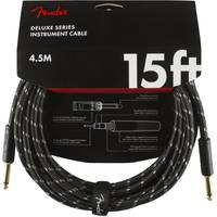 Fender Deluxe Cables instrumentkabel 4.5m zwart tweed recht