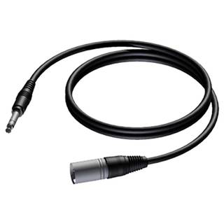 Procab CAB724 XLR male - jack 6.3mm male stereo 1.50 meter