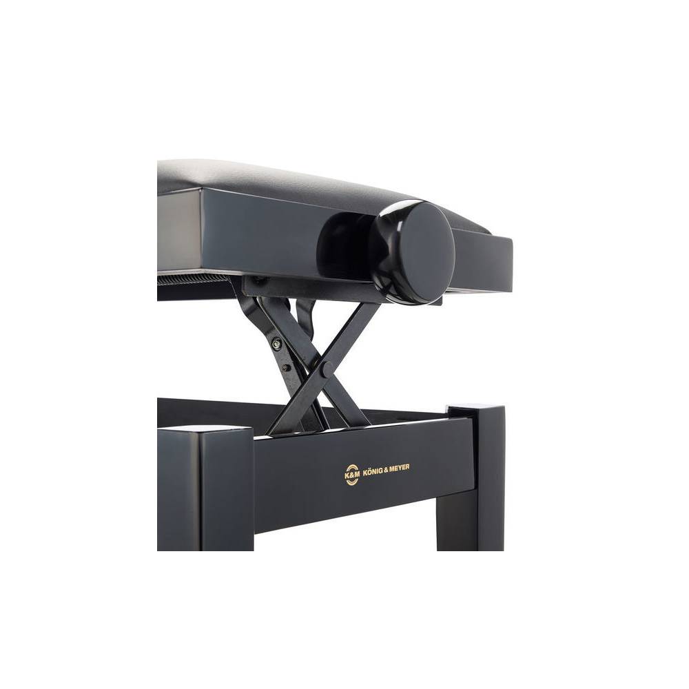 Konig & Meyer 13911 pianobank hooggl. zwart (skai zw. zitting)
