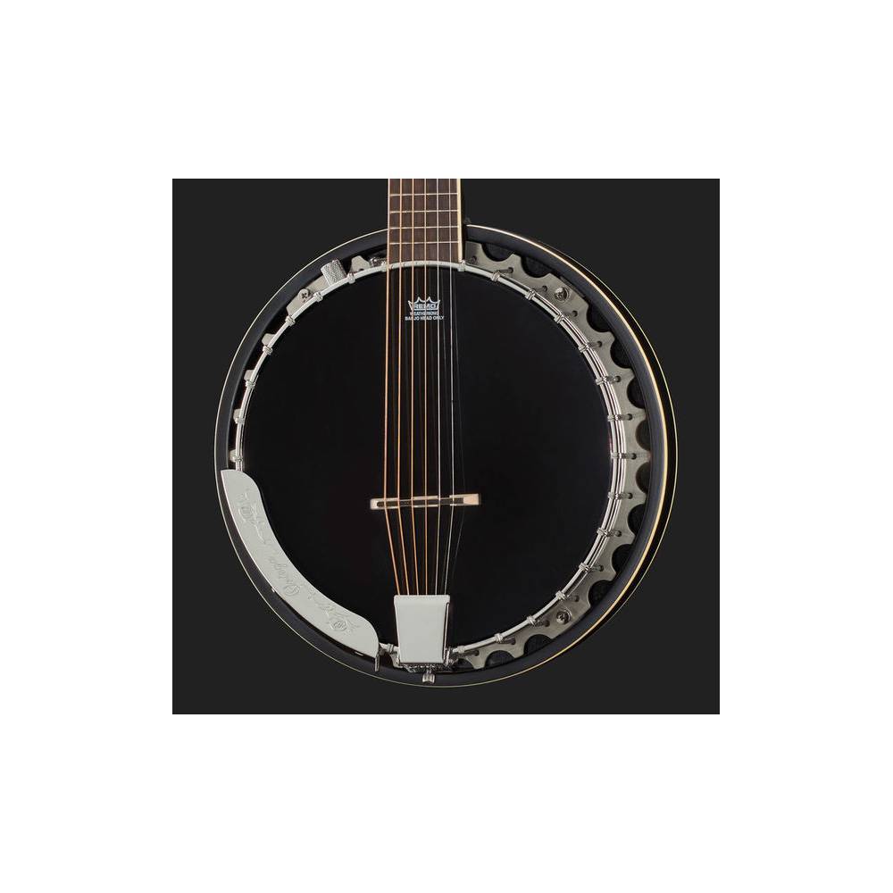 Ortega Raven Series OBJE350/6-SBK zes-snarige banjo met tas