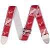 Fender 2" Custom Color Monogrammed Strap Candy Apple Red