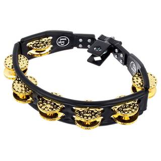 Latin Percussion LP179 Cyclops Dimpled Mountable Tambourine Brass Black