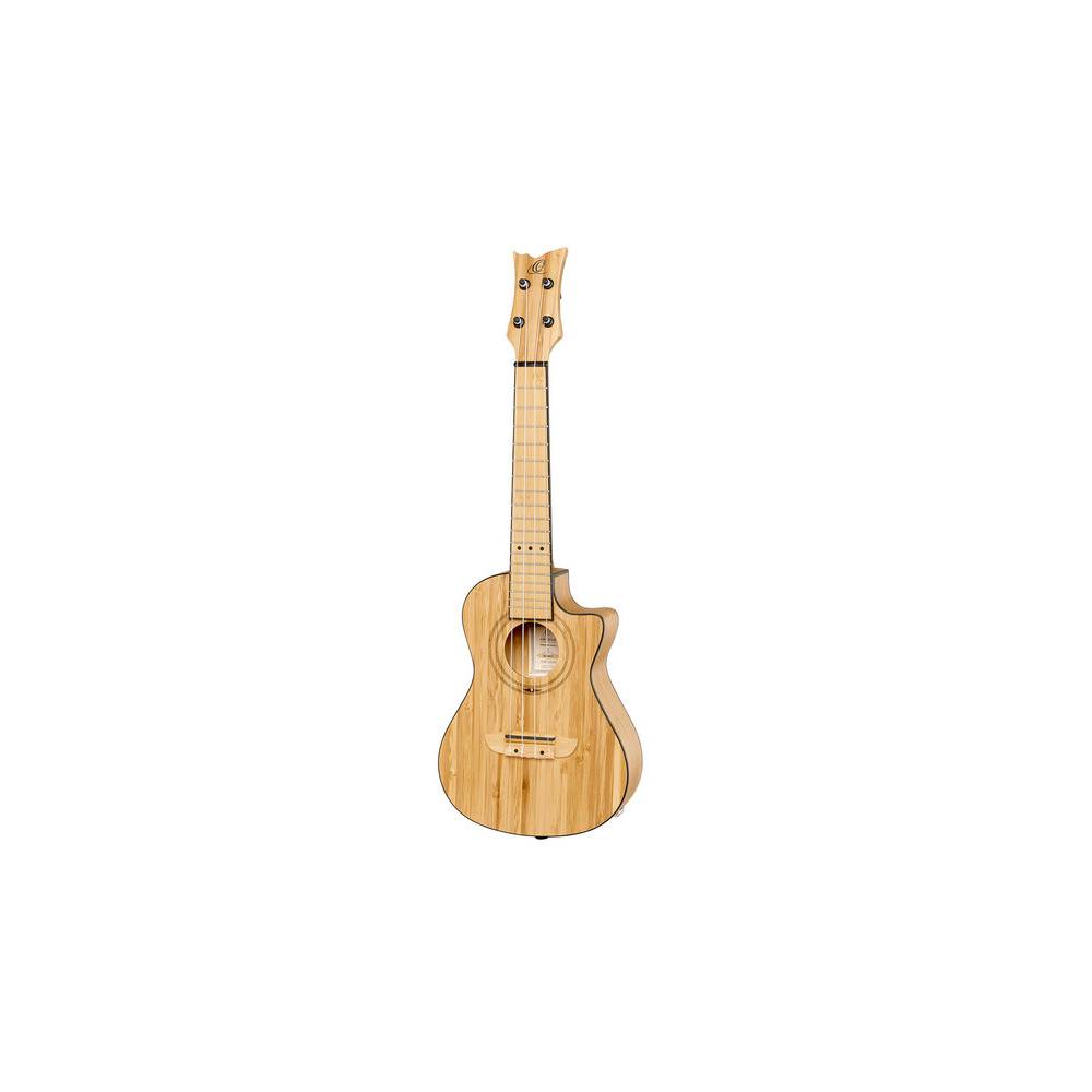 Ortega RUNAB-CC Bamboo Series Concert Size Ukulele Natural E/A concert ukelele met gigbag
