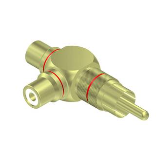 Procab VC220 3-weg T verloopadapter rood/zwart set