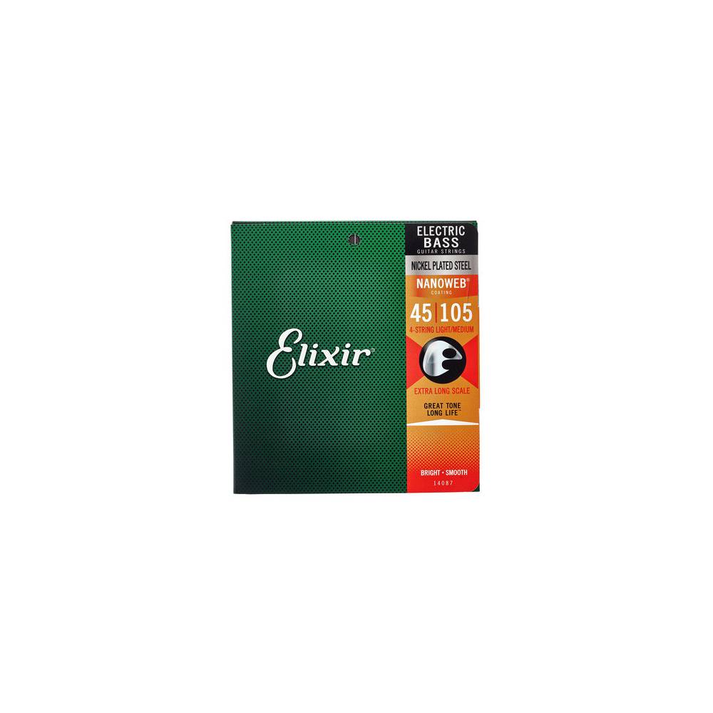 Elixir 14087 Nanoweb 4-String Medium Extra Long Scale 45-105