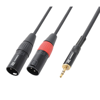 PowerDynamics cable 2 x XLR Male - 3,5mm stereo 6m