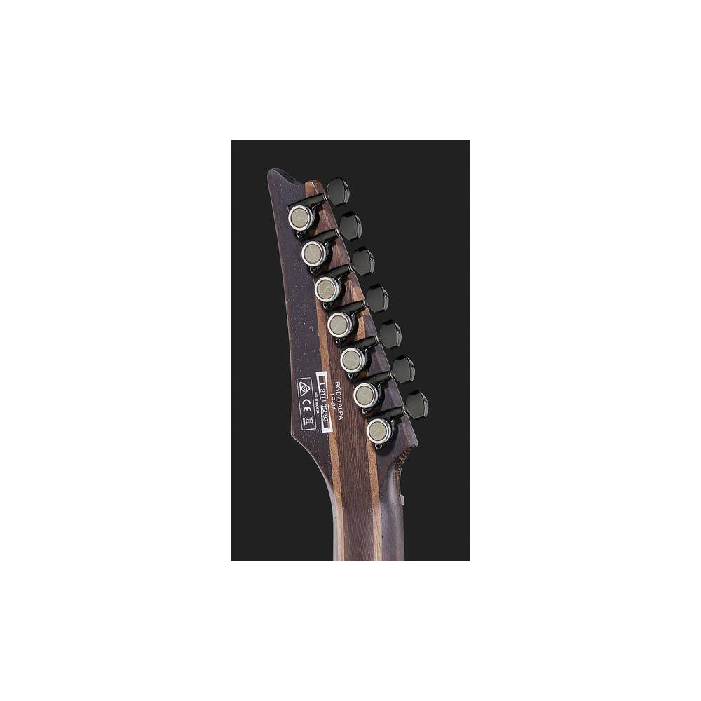 Ibanez Axion Label RGD71ALPA-CKF Charcoal Burst Black Stained Flat 7-snarige elektrische gitaar