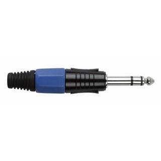 DAP 6,3mm Jackplug stereo zwart met blauw kleurkapje
