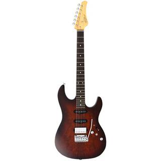 FGN Guitars J-Standard Odyssey DU Imbuia Brown Sunburst elektrische gitaar met gigbag